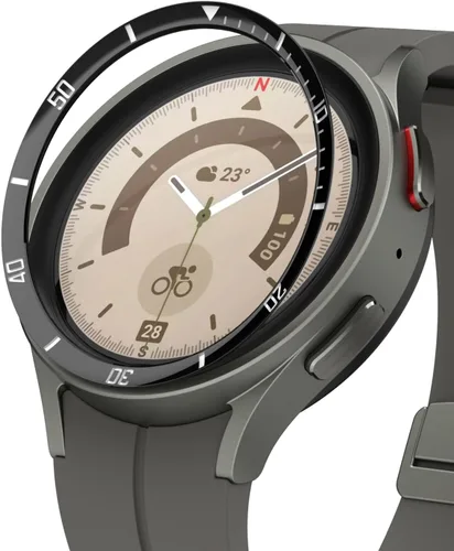 Vista 11 de Ringke Estilo de bisel interior [elegante marco de acero inoxidable] compatible con Samsung Galaxy Watch 5 Pro, protector antiarañazos, accesorio