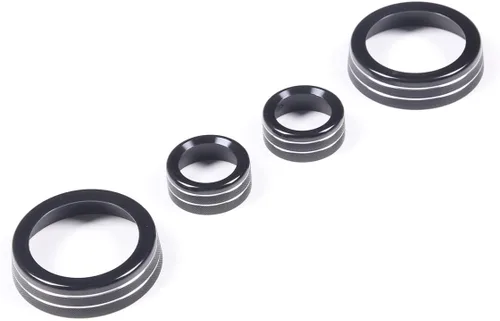Vista 6 de Cubierta de botón de ajuste de volumen de aire acondicionado de aleación de aluminio compatible con Chevrolet Corvette C7 2014 2015 2016 2017 2018