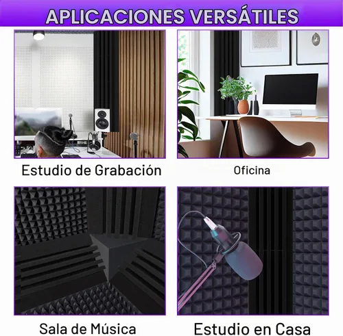 Vista 5 de TroyStudio Trampas para graves – 12 piezas de 4 x 4 x 12 pulgadas densa esquina de espuma de bajo de estudio, panel de tratamiento acústico que
