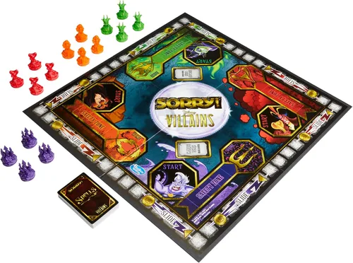 Vista 9 de Hasbro Gaming Lo siento! Juego de mesa: Edición de villanos de Disney para niños, juegos familiares para mayores de 6 años (exclusivo de Amazon)