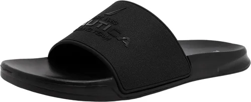 Vista 12 de Nautica Sandalias deslizantes de punta abierta para hombre - Cómodas pantuflas de ducha para interiores y exteriores Portero de la Marina