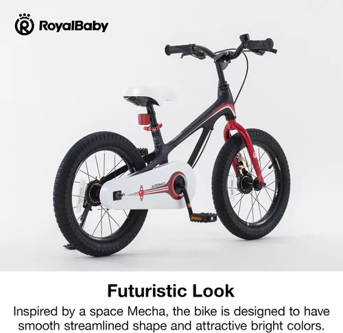Vista 3 de RoyalBaby Bicicleta para niños, ligera de aleación de magnesio de 16/18 pulgadas, para niños y niñas de 4 a 9 años, ruedas de entrenamiento