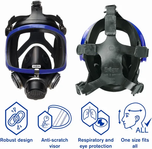 Vista 2 de Dräger X-plore 5500 Máscara respiradora de cara completa Aprobado por NIOSH