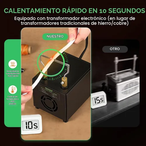 Vista 2 de Cortador de cuerda de cuchillo caliente de 60 W, calentamiento