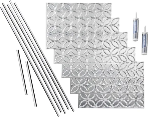 Vista 8 de FASÄDE Kit de anillos decorativos de vinilo para salpicaduras de 15 pies cuadrados en cobre pulido