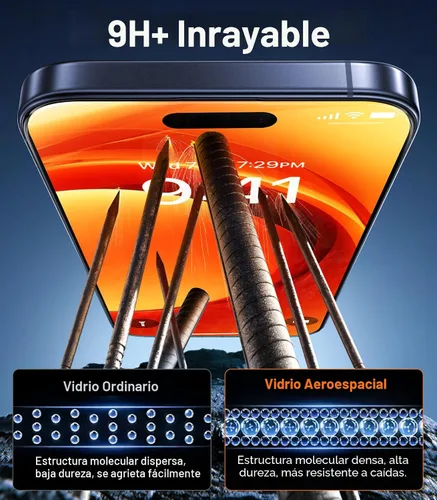 Vista 4 de TORRAS Paquete de 2 protectores de pantalla para iPhone Air [12 pies de grado militar inastillable] [vidrio templado aeroespacial 9H+] ajuste