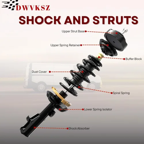 Vista 3 de Front Rear Shock Absorber and Strut for Plymouth Reliant 1981 1982 1983 2.6L l4, for Chrysler New Yorker 1983 2.2L l4, 4 Pack