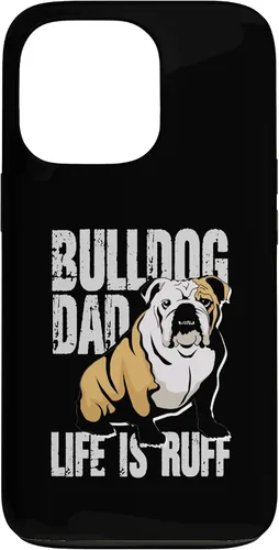 Vista 10 de iPhone 12 mini Bulldog Dad Life Is Ruff Funda propietaria de Bulldog Inglés