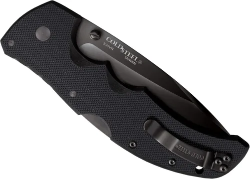 Vista 2 de Cold Steel Recon 1 Series Cuchillo plegable táctico con bloqueo Tri-Ad y clip de bolsillo, Mini Recon 1 cuchillo plegable de punta de lanza