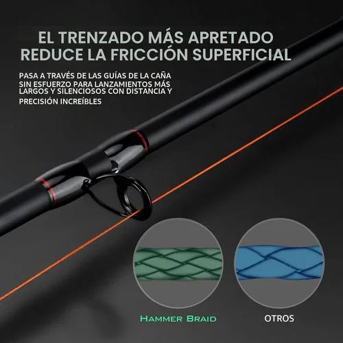 Vista 7 de KastKing Línea de pesca con trenza de martillo, línea trenzada resistente a la abrasión, fabricada en los Estados Unidos, línea superline