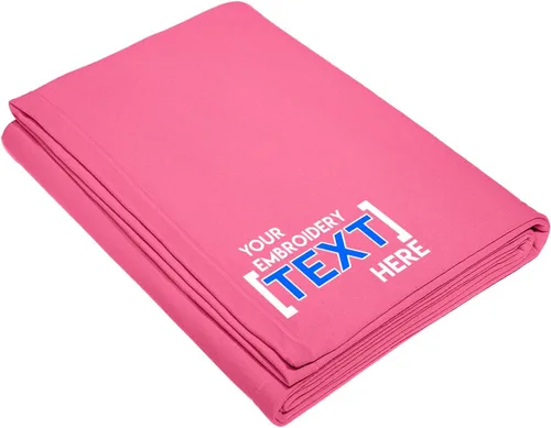 Vista 18 de Printualist Manta de forro polar personalizada, jaspeado atlético, añade tu nombre bordado, manta de recuerdo personalizada para inauguración