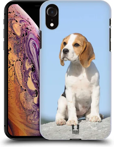 Vista 9 de Head Case Designs Estuche rígido para perros y perros en blanco y negro compatible con Apple iPhone XR calzones para perro blanco y negro.