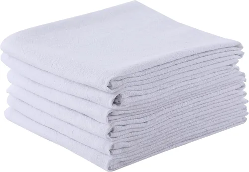 Vista 9 de Paños de cocina de saco de harina 100% algodón, paquete de 6, toallas de cocina altamente absorbentes, toallas de té de algodón lisas para secar