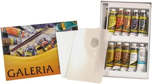 Vista 8 de Winsor & Newton Galeria - Set de pintura acrílica, 5 tubos de 60ml (2-oz), Metálico Introductory Acrylic Paint made with Professional Pigments