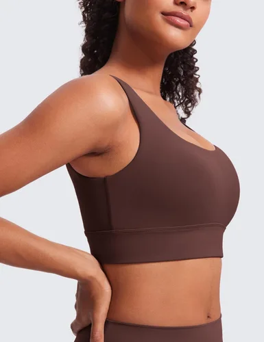 Vista 46 de CRZ YOGA Butterluxe - Brasier deportivo con espalda en U para mujer, cuello redondo, acolchado, de bajo impacto, para yoga, entrenamiento