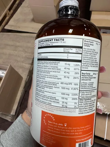 Vista 8 de LIQUIDHEALTH Mega Energy - Complejo B metilado, suplemento vitamínico líquido para adultos, aumenta la energía, alivia el estrés y la fatiga, apoyo