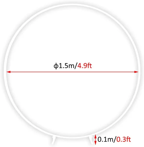 Vista 6 de Wedding Arch Arco para Globos con Base 6.6ft 3.3ft 4.9ft Round Arch Backdrop Stand for Wedding Birthday Party Ceremony Special Festival Backdrop