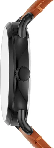 Vista 2 de Fossil Copeland - Reloj de cuarzo de acero inoxidable con correa de piel para hombre