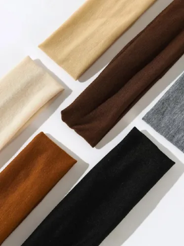Vista 2 de Diademas elásticas antideslizantes de tela suave para mujer, paquete de 16 unidades, para yoga, correr, accesorios deportivos para el cabello