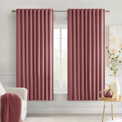 Vista 80 de MIULEE Cortinas opacas con pestaña trasera de 63 pulgadas de largo, juego de 2 paneles para sala de estar, dormitorio, privacidad, bolsillo