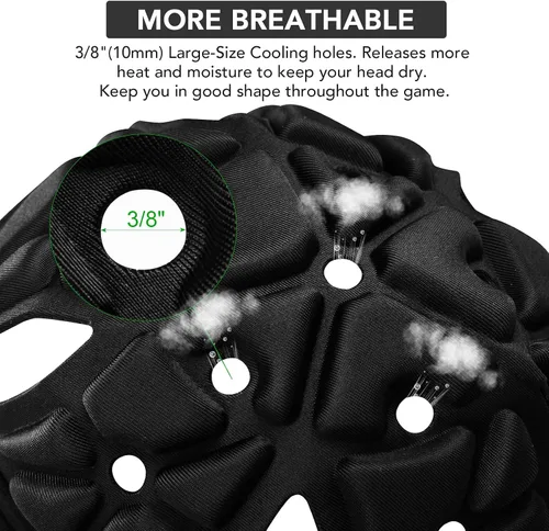 Vista 5 de Flag - Casco de fútbol juvenil de carcasa suave para fútbol 7v7, casco de carcasa suave para bandera de fútbol para niños y adultos, casco de rugby