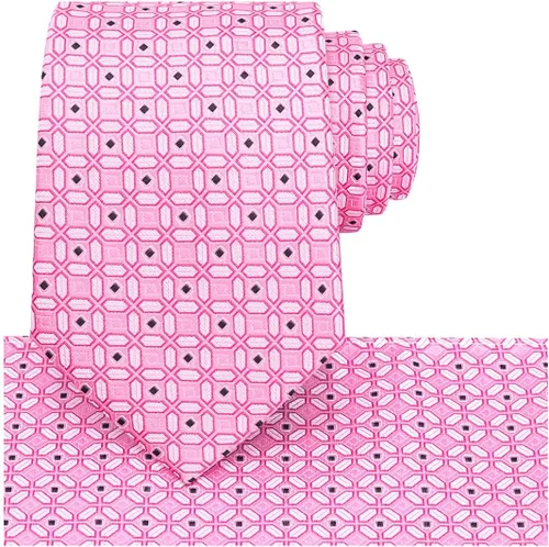 Vista 51 de KissTies Mens Checkered Tie Set Solid Color Festive Necktie + Pocket Square