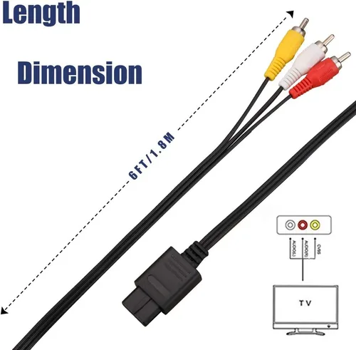 Vista 3 de AV Audio Video Cable Compatible with Nintendo Gamecube