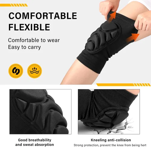 Vista 4 de Haysandy 8 pares de rodilleras a granel, almohadillas transpirables de voleibol con esponja gruesa para adultos, jóvenes, mujeres y hombres
