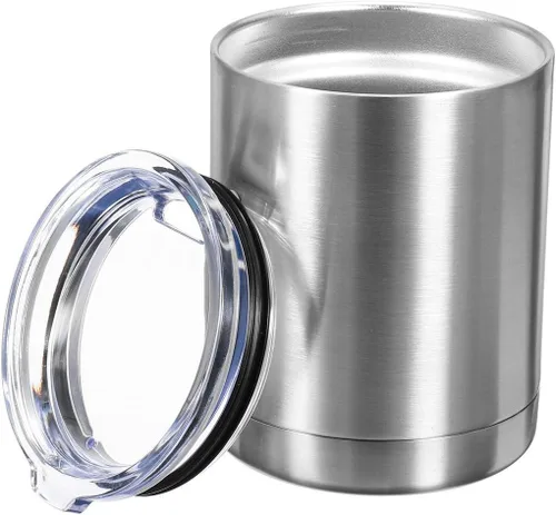 Vista 5 de Vaso Lowball de 10 onzas, aislamiento de acero inoxidable de doble pared para mantener el calor y la frescura