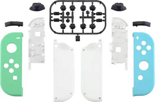Vista 2 de eXtremeRate - Carcasa de control portátil Joy-Con con set de botones completo repuesto de carcasa hazlo tú mismo para control de Nintendo Switch
