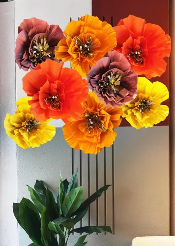 Vista 7 de Decoraciones de fiesta de cumpleaños de otoño/Decoraciones de Acción de Gracias/Granate, naranja, amarillo, decoración de despedida de soltera