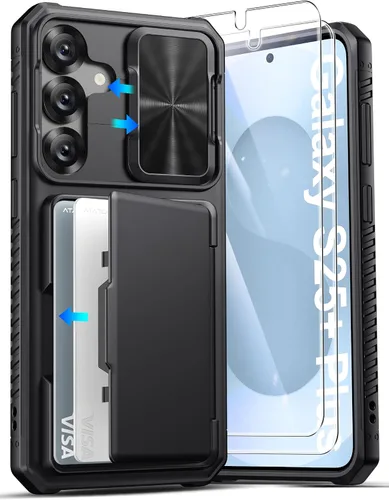 Vista 33 de ATATOO Funda tipo cartera para Samsung Galaxy S25, tarjetero integrado (3-5 tarjetas) [bloqueo RFID] y cubierta de cámara deslizante, protección