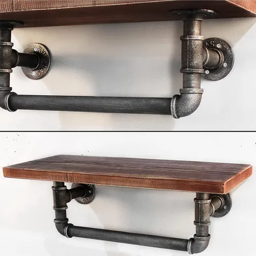 Vista 4 de Drsyffsup Estante de pared – Estantes de almacenamiento flotantes para utensilios/cosméticos, libros, repisa de fotos, toallero de baño, rieles