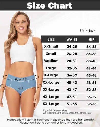 Vista 6 de POKARLA - Ropa interior elástica de algodón para mujer, pantaletas de cintura media-alta, paquete de 5