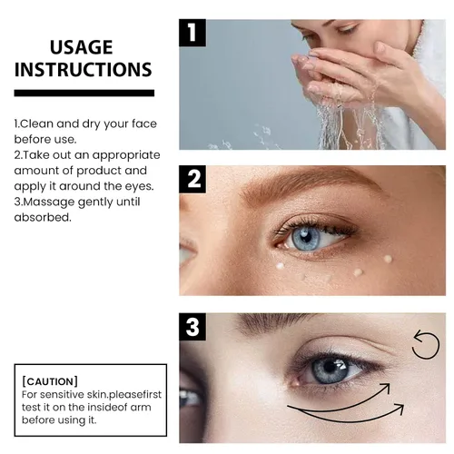 Vista 4 de Crema tensora temporal de ojos fórmula avanzada de elevación instantánea con L-carnosina para ojeras e hinchazón