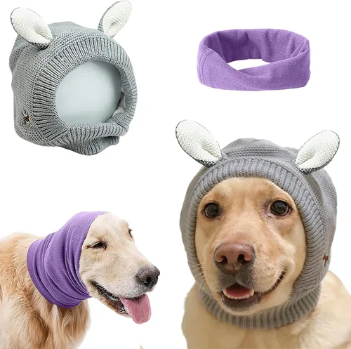 Vista 8 de Orejas silenciosas para perros que ladran la ansiedad, fundas para orejas de perro, redecilla para ruido