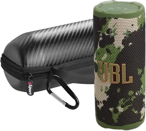 Vista 12 de JBL Paquete de altavoz Bluetooth portátil compacto Grip con estuche gSport (negro)