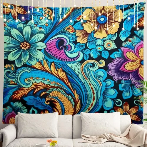 Vista 82 de Shrahala Circles Tapestry, Abstract Art With Various Circles Wall Hanging Hd Print Polyester Backdrop For Dorm Room Bedroom 30 X 40 In