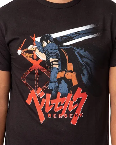 Vista 2 de Bioworld Berserk - Camiseta de manga de anime japonés para hombre, Negro