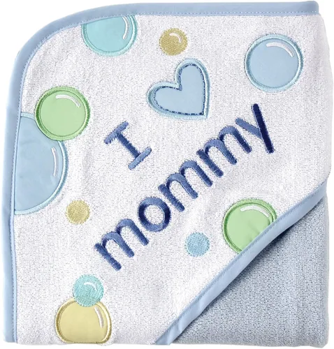 Vista 10 de Luvable Friends Toalla y toallita unisex con capucha para bebé, ballena azul, talla única (paquete de 2)