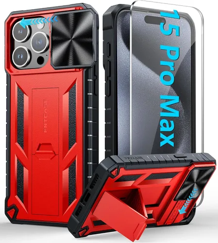 Vista 50 de FNTCASE for iPhone 11-Pro Phone Case: Military Grade Drop Proof Mobile Cover with Kickstand & Slide Rugged Shockproof Bumper Heavy Duty Protector