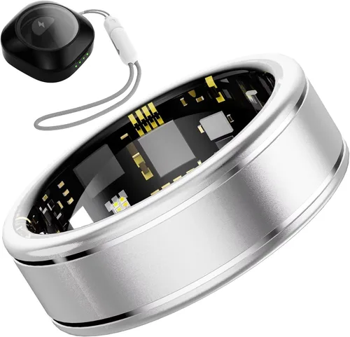 Vista 13 de Anillo Rastreador de Actividad para Hombres – Anillo Inteligente con Monitor de Frecuencia Cardíaca, SpO2, Presión Arterial, Monitoreo del Sueño