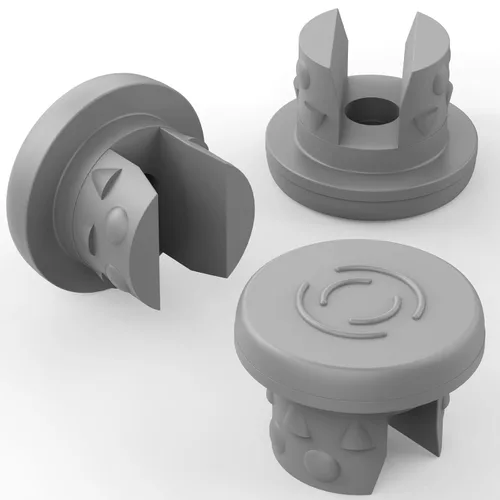 Vista 7 de Biomed Solutions - Tapón de goma butílica de 0.787 in con dos patas para liofilización y liofilización, botella de vidrio de liofilización, 100 Negro