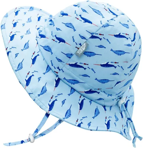 Vista 6 de JAN & JUL Sombrero de sol Xplorer de algodón ajustable para niños 50+ UPF Gris ceniza