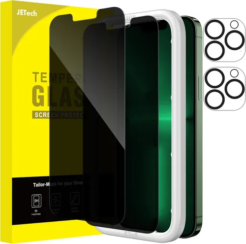 Vista 14 de JETech Protector de pantalla de privacidad para iPhone 11 de 6.1 pulgadas con protector de lente de cámara, película de vidrio templado antiespía