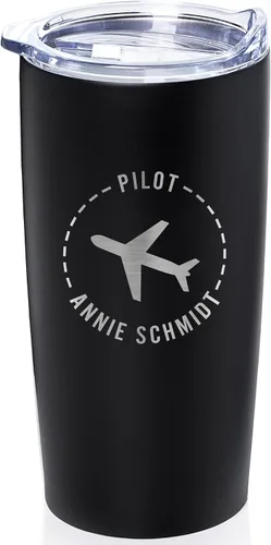 Vista 22 de Lifetime Creations Vaso de dentista personalizado grabado con tapa de 20 onzas (negro) – Regalo personalizado para dentista, taza de viaje de café