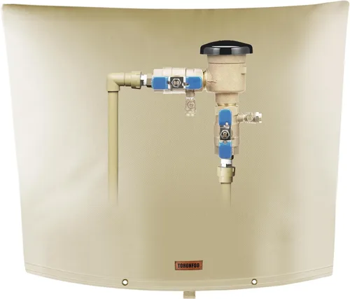 Vista 14 de Cubierta aislante de tubería para prevención de reflujo (5 °F) – Bolsa aislada para válvula de aspersor de riego – Cubierta de bomba de pozo de agua