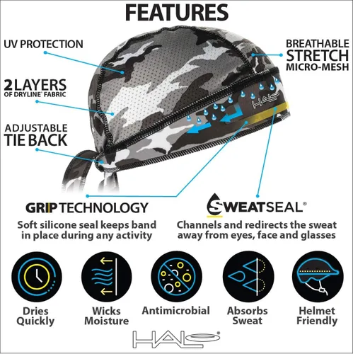 Vista 4 de Halo Headband Bandana Protex La bandana definitiva de alto rendimiento