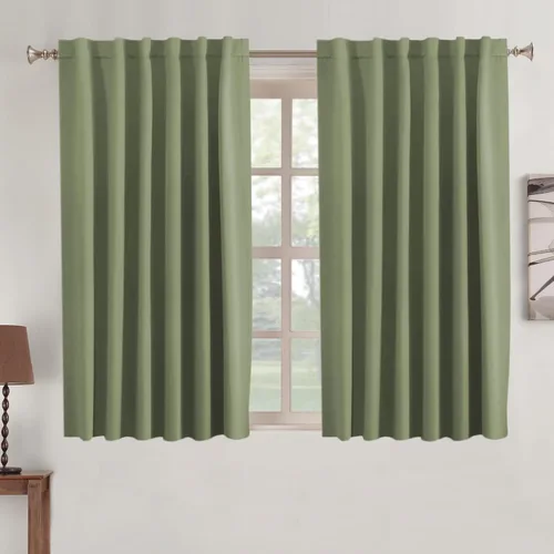 Vista 20 de Turquoize Cortinas Opacas con Aislamiento Térmico Paneles de Tratamiento de Ventanas con Bolsillo para Barra Paneles de Ventana para Ventanas