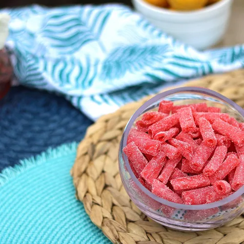 Vista 7 de Sour Punch Bites, sabor dulce de fruta de fresa, caramelo suave y masticable, bolsa de 5 onzas, paquete de 12